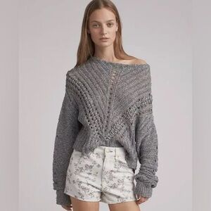 RAG & BONE Ellie Micro Floral Off White Denim Shorts Size 24